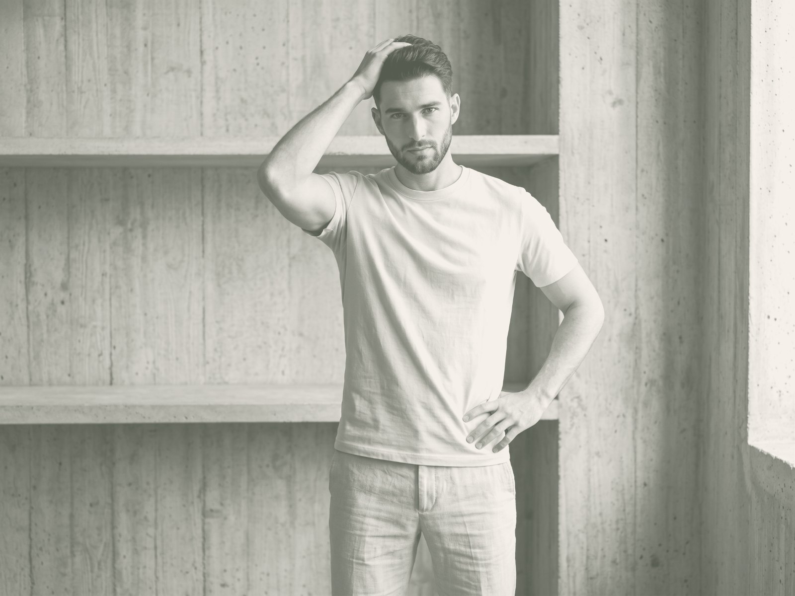 The Column Tee — On body, front